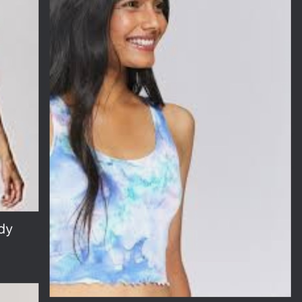 Spiritual Gangster Amor tie dye crop tank M/L